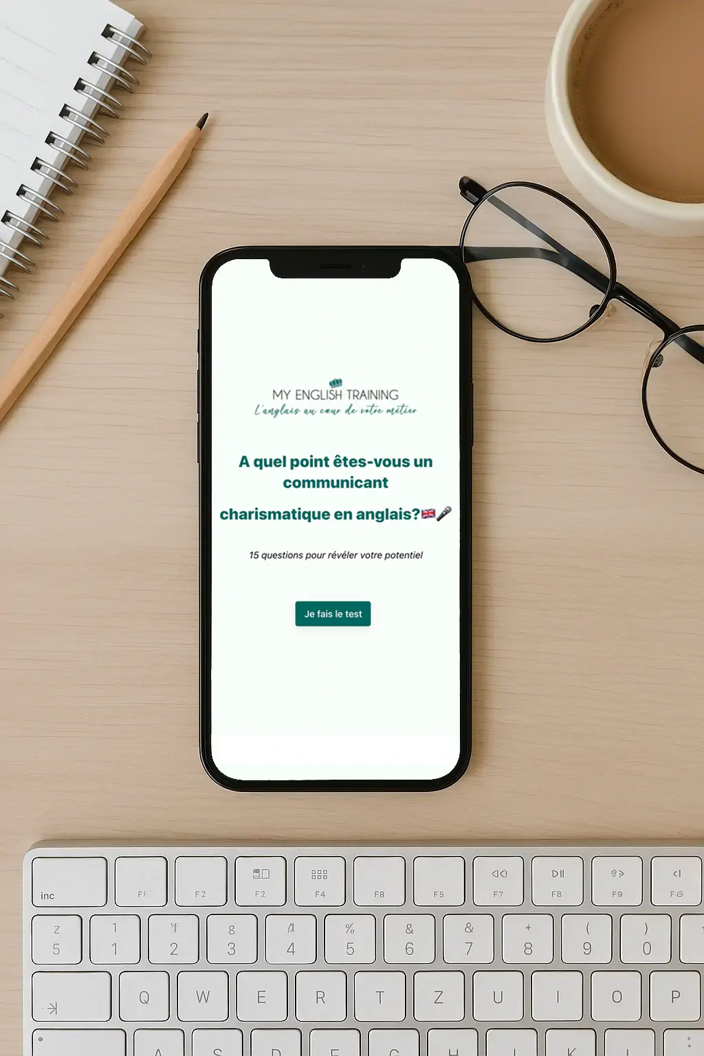 Quiz en ligne sur mobile pour découvrir son profil de communicant en anglais professionnel
